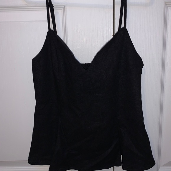 Zara Linen Vneck peplum tank - Picture 2 of 3